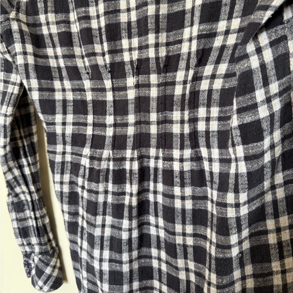 Free People Catch Up With Me Plaid Black Combo in Size XS - Picture 12 of 14